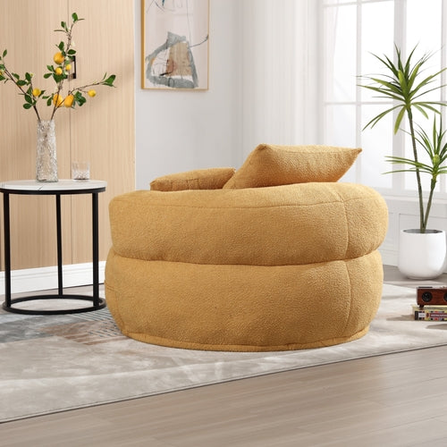 Chenille Sponge single sofa,No Assembly Required,Fluffy Modern Sleeper