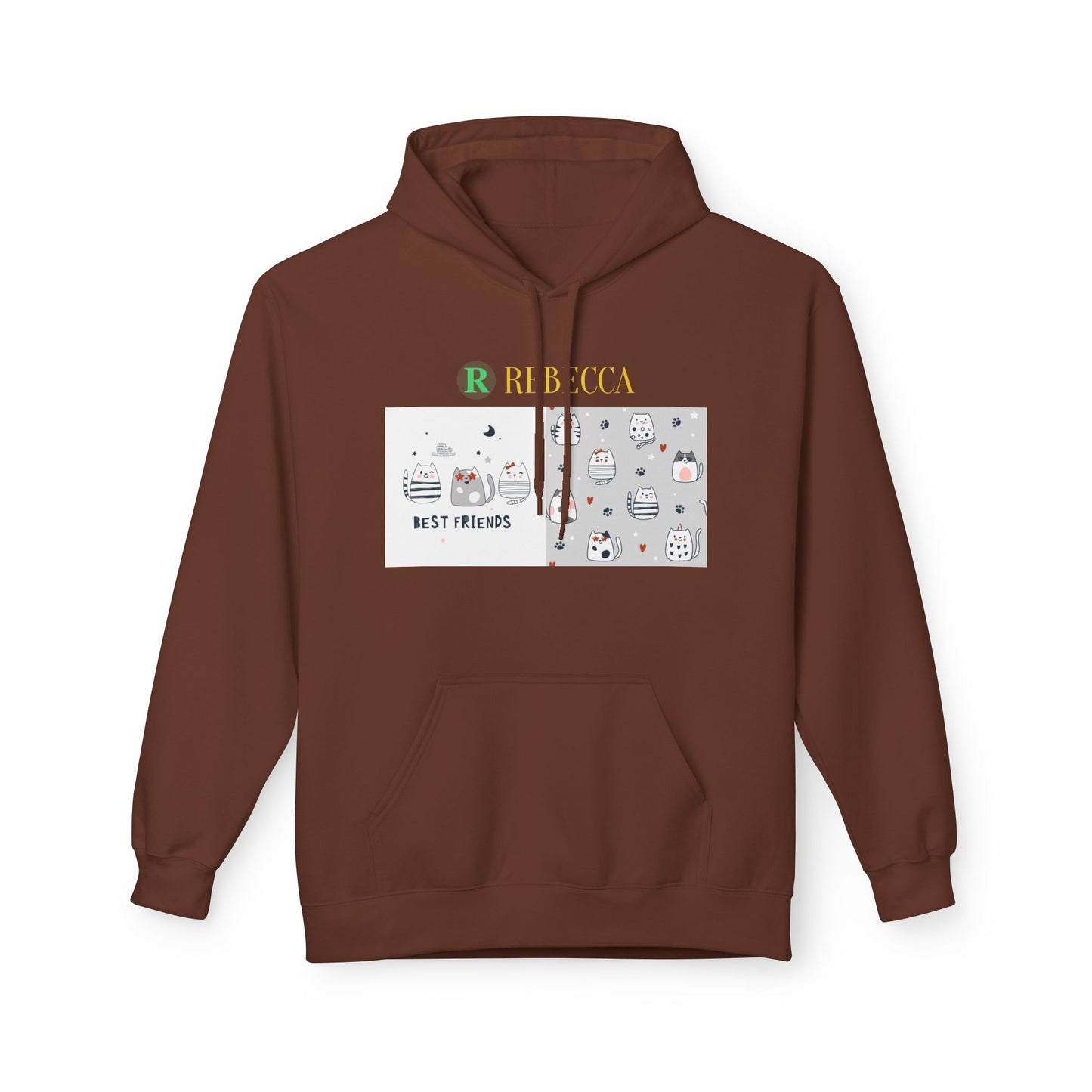 Best Friends Kawaii Cat Hoodie — Cute Cartoon Cat & Cupcake Graphic