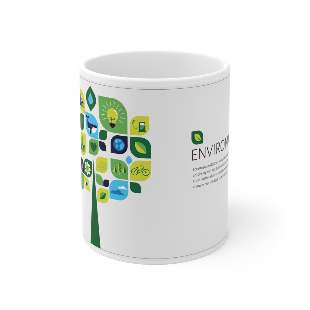 Environmental Tree 11oz Mug — Eco-Friendly Sustainability Design