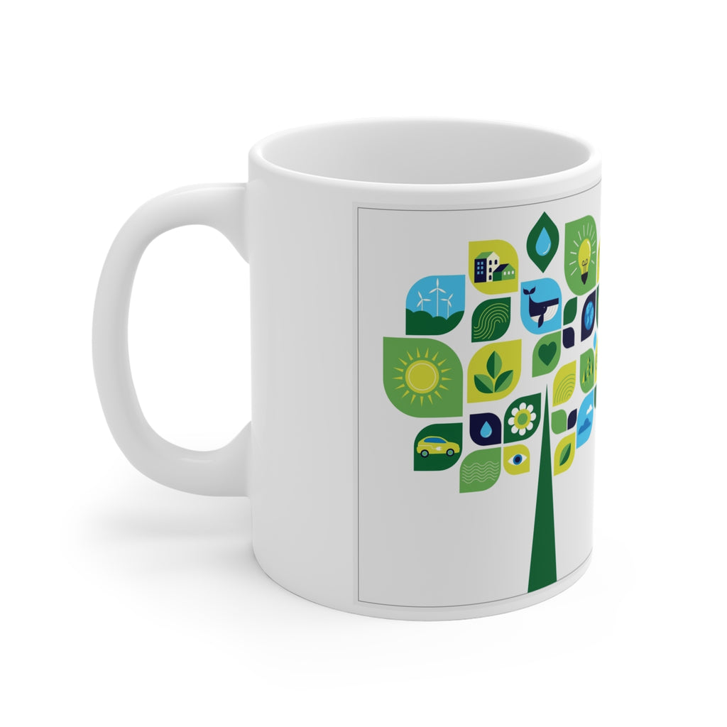 Environmental Tree 11oz Mug — Eco-Friendly Sustainability Design