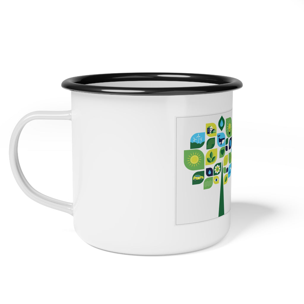 Environment Tree Enamel Camp Cup — Eco-Friendly Camping Mug