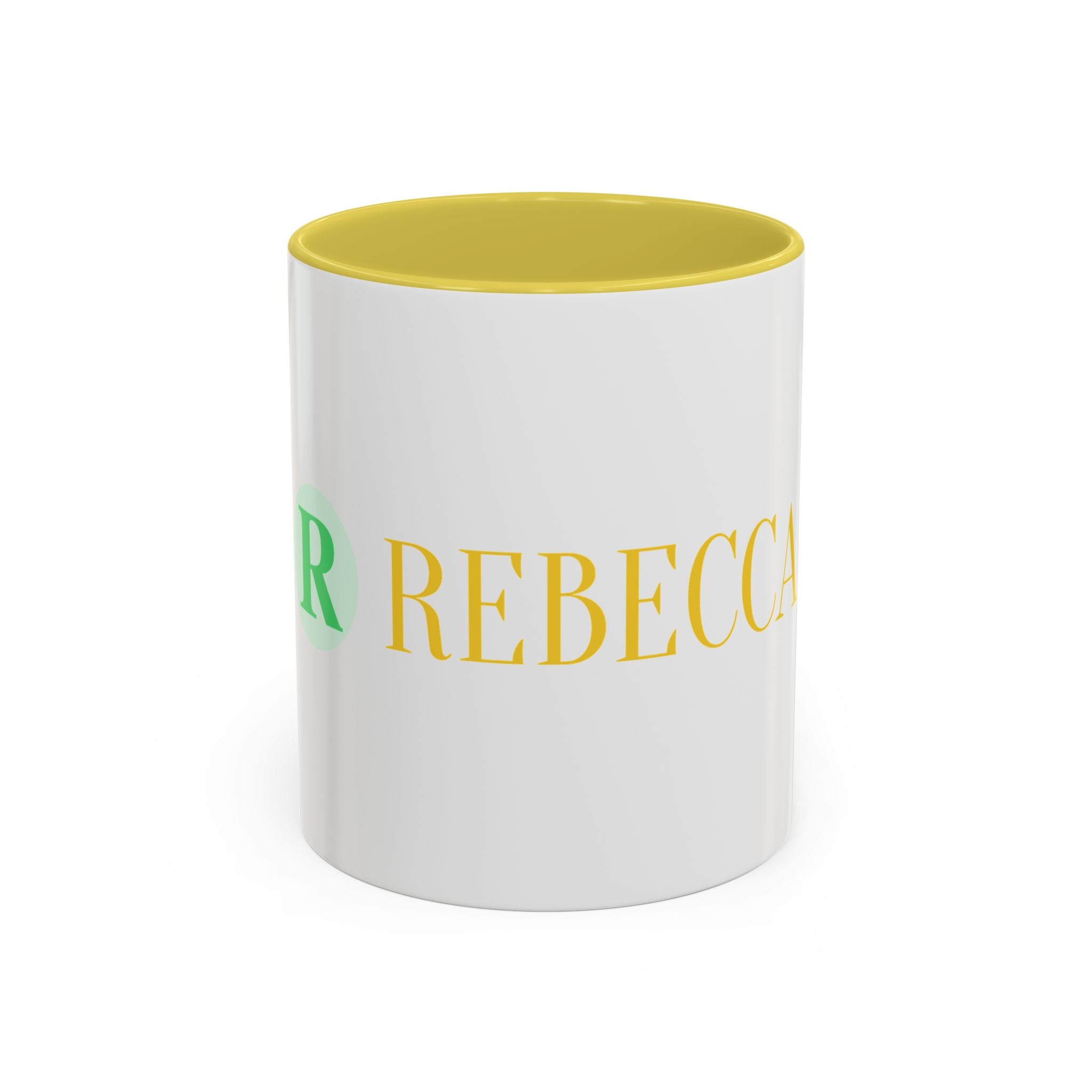 Personalized Name Coffee Mug — Colorful Rebecca Design (11oz & 15oz)