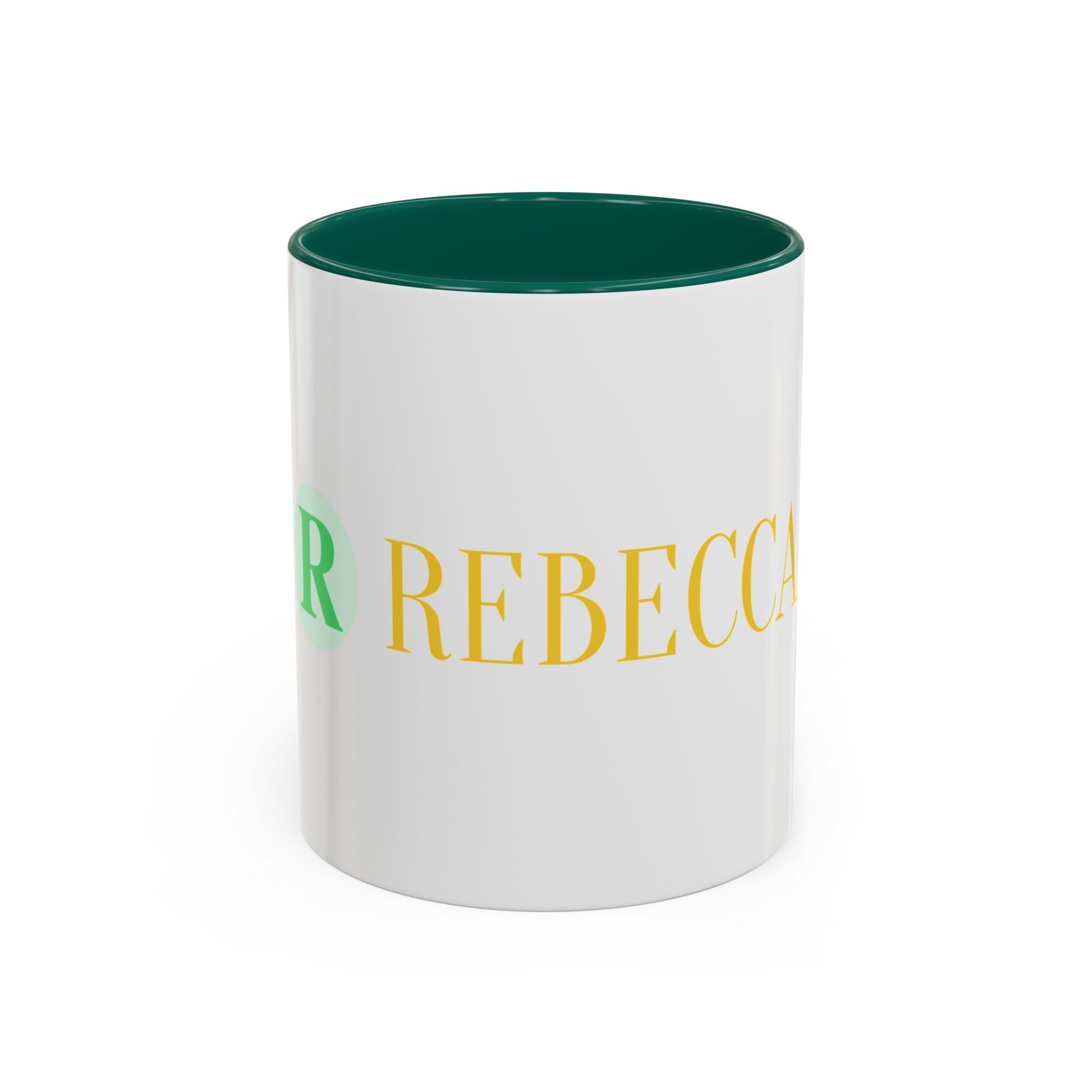 Personalized Name Coffee Mug — Colorful Rebecca Design (11oz & 15oz)