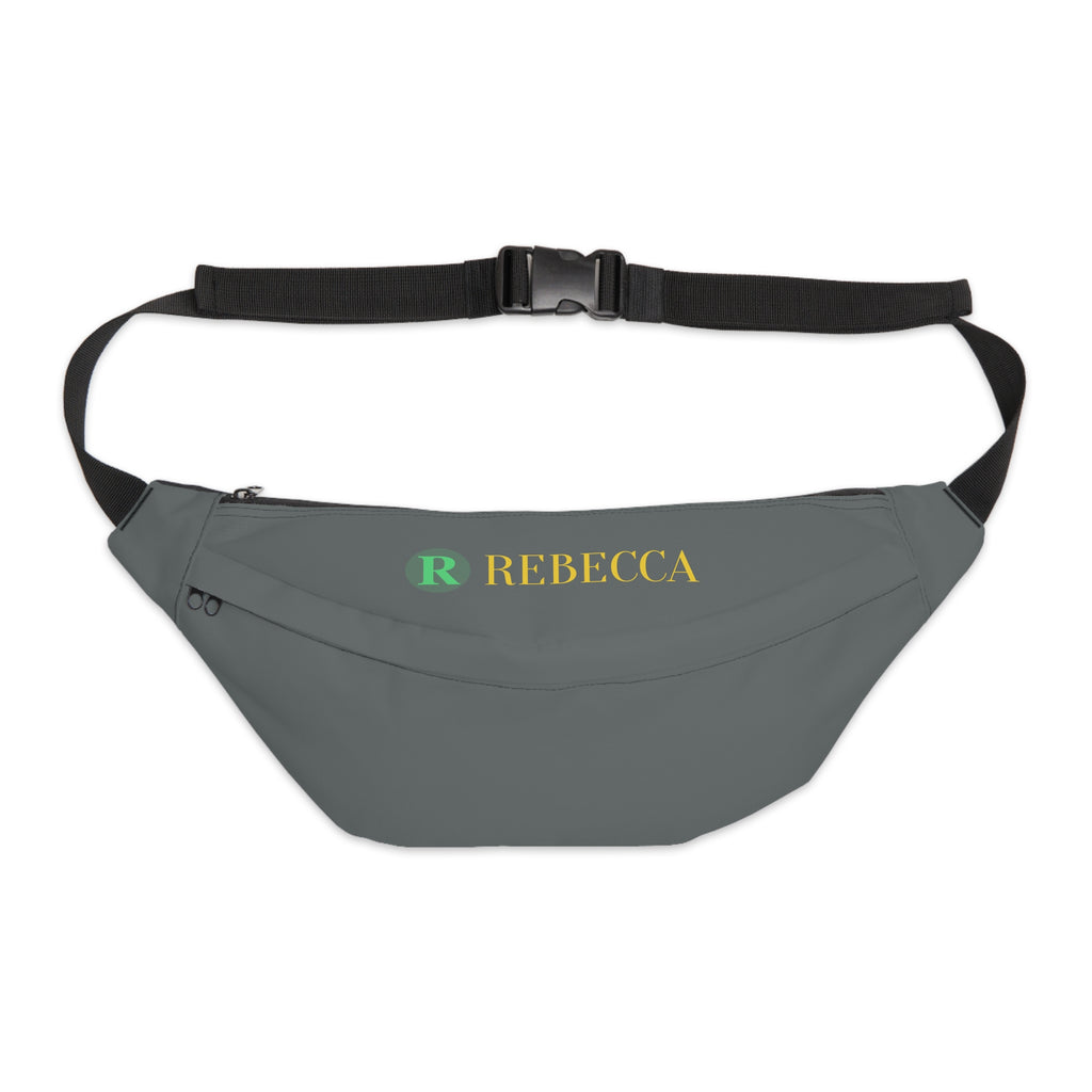 Personalized Large Fanny Pack — Monogram 'R' & Rebecca Waist Bag