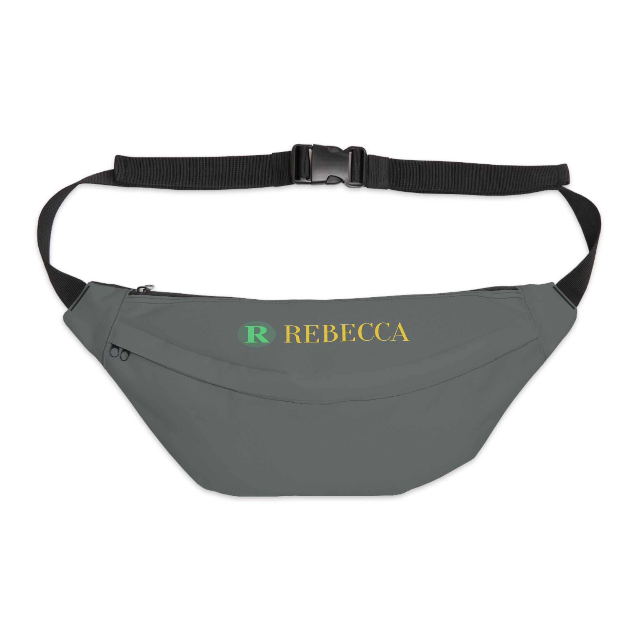 Personalized Large Fanny Pack — Monogram 'R' & Rebecca Waist Bag