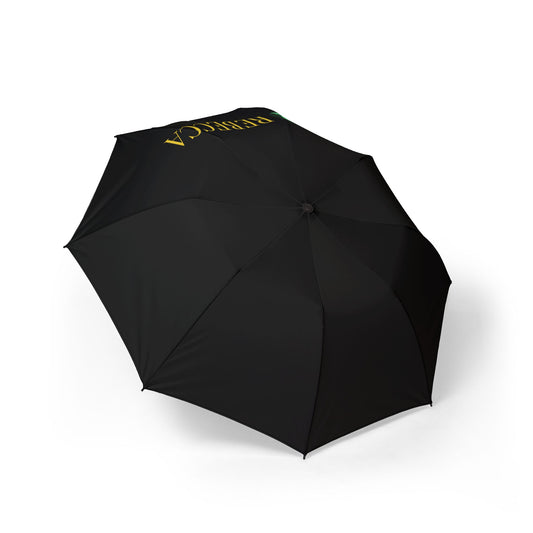 Compact Black Foldable Umbrella — Semi-Automatic Portable Rain Shield