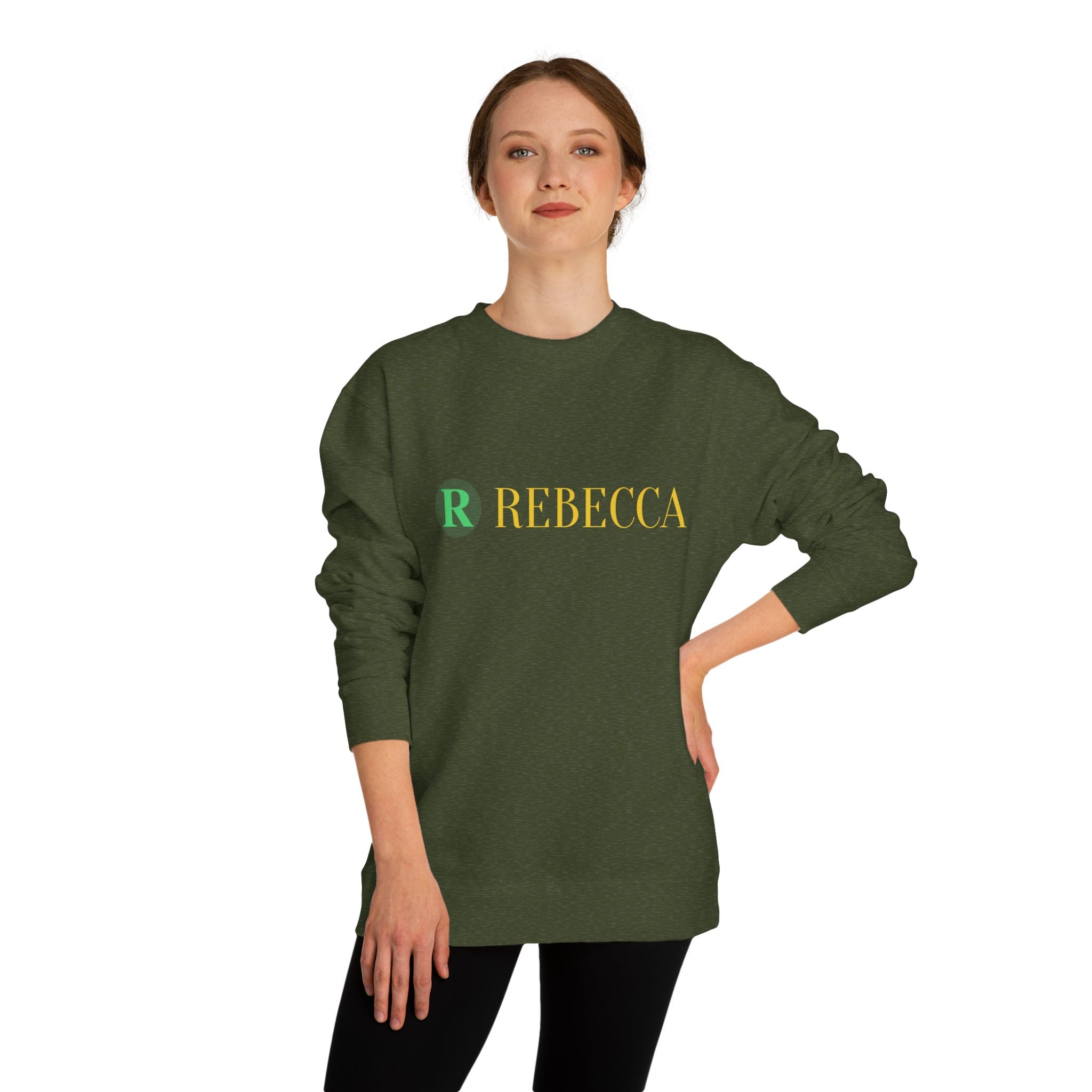 Deer Graphic Sweatshirt — 'Rebecca' Personalized Hipster Deer Crewneck