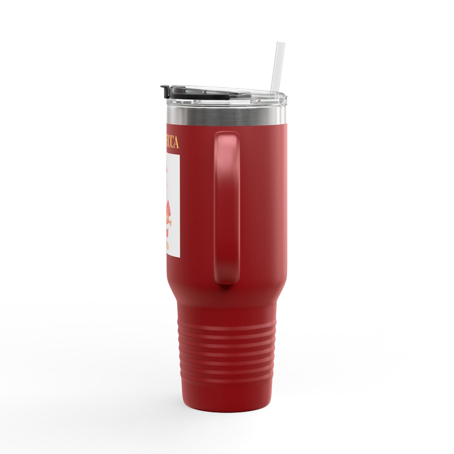 40oz Insulated Travel Mug — Cute Santa Christmas Design