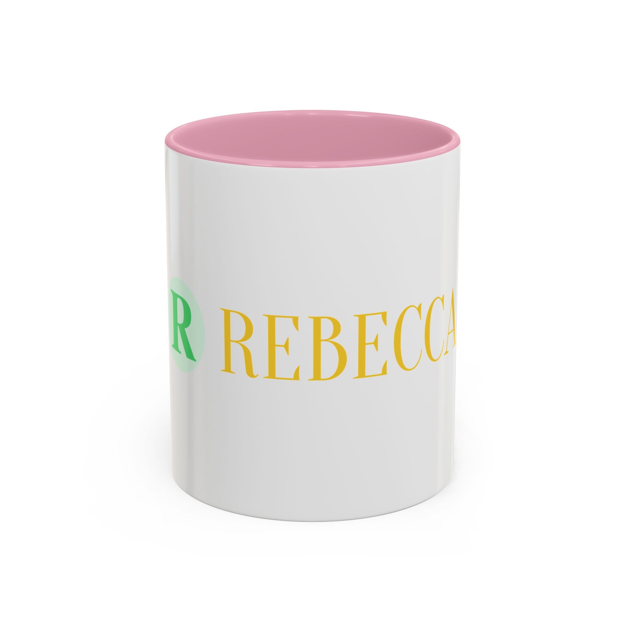 Personalized Name Coffee Mug — Colorful Rebecca Design (11oz & 15oz)