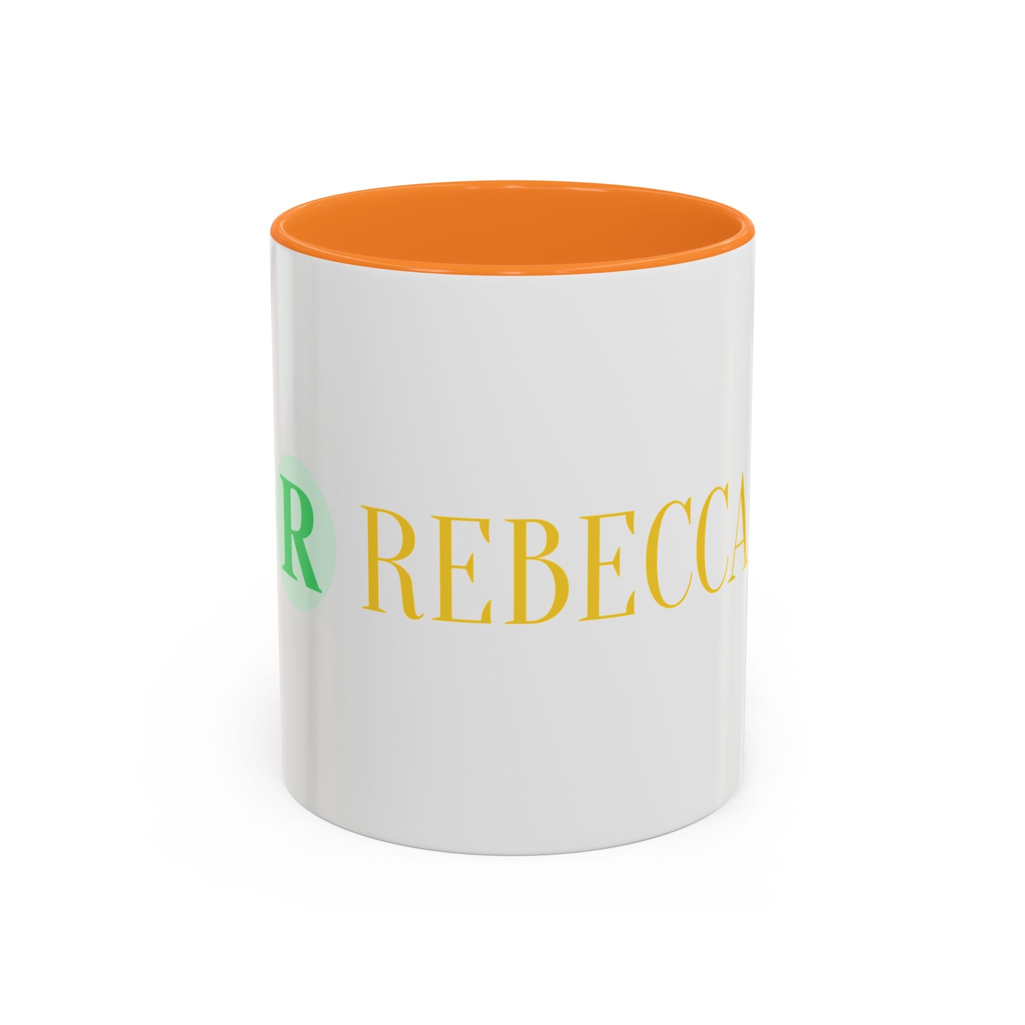 Personalized Name Coffee Mug — Colorful Rebecca Design (11oz & 15oz)