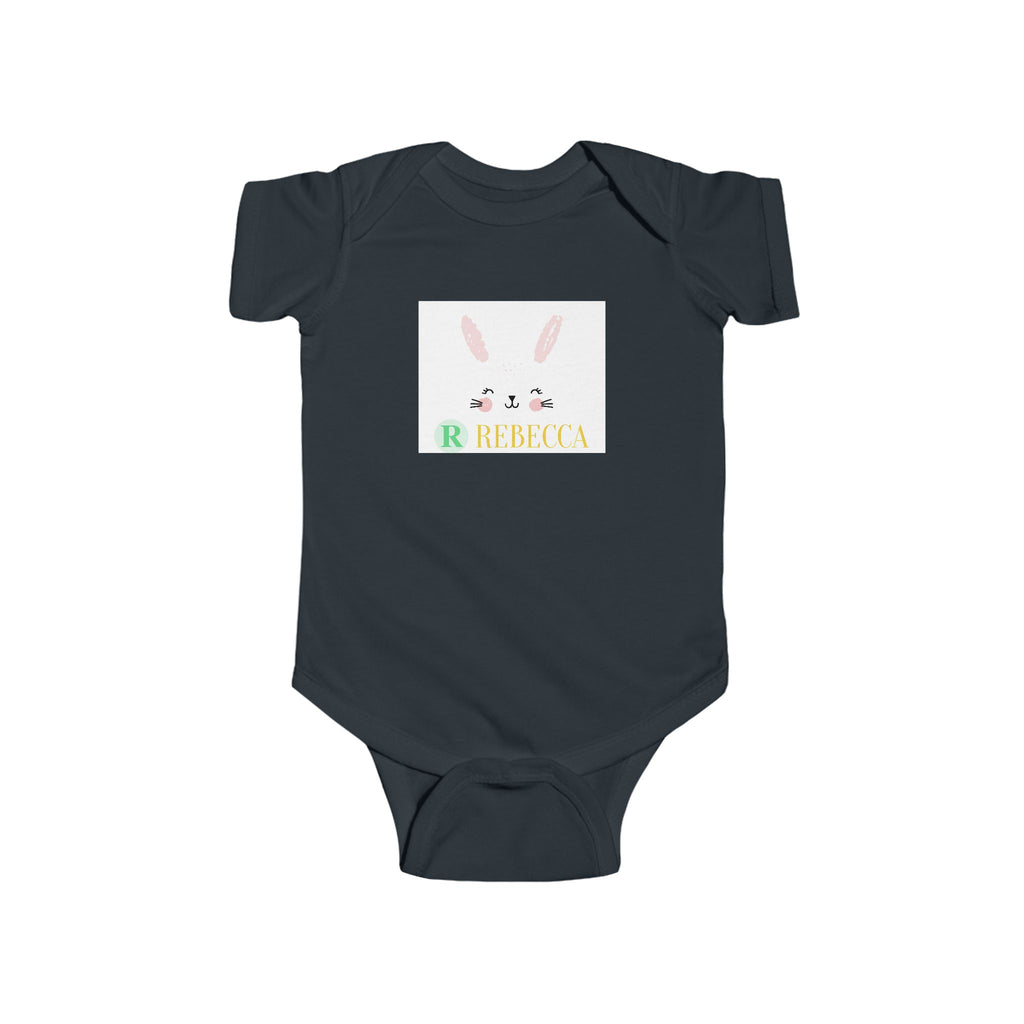 Personalized Baby Bodysuit — Pastel Bunny Name Onesie (custom name)