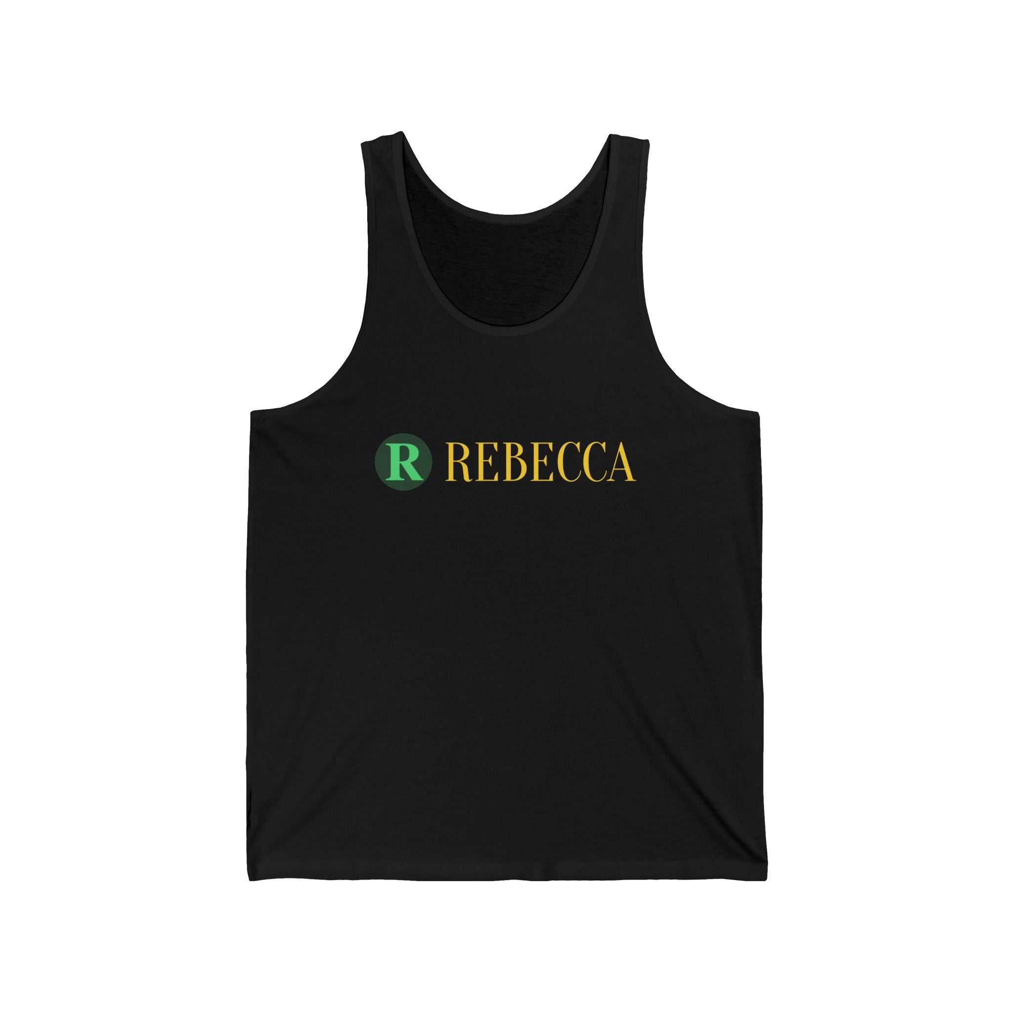 Personalized Name Tank Top — Rebecca Monogram Initial Summer Jersey