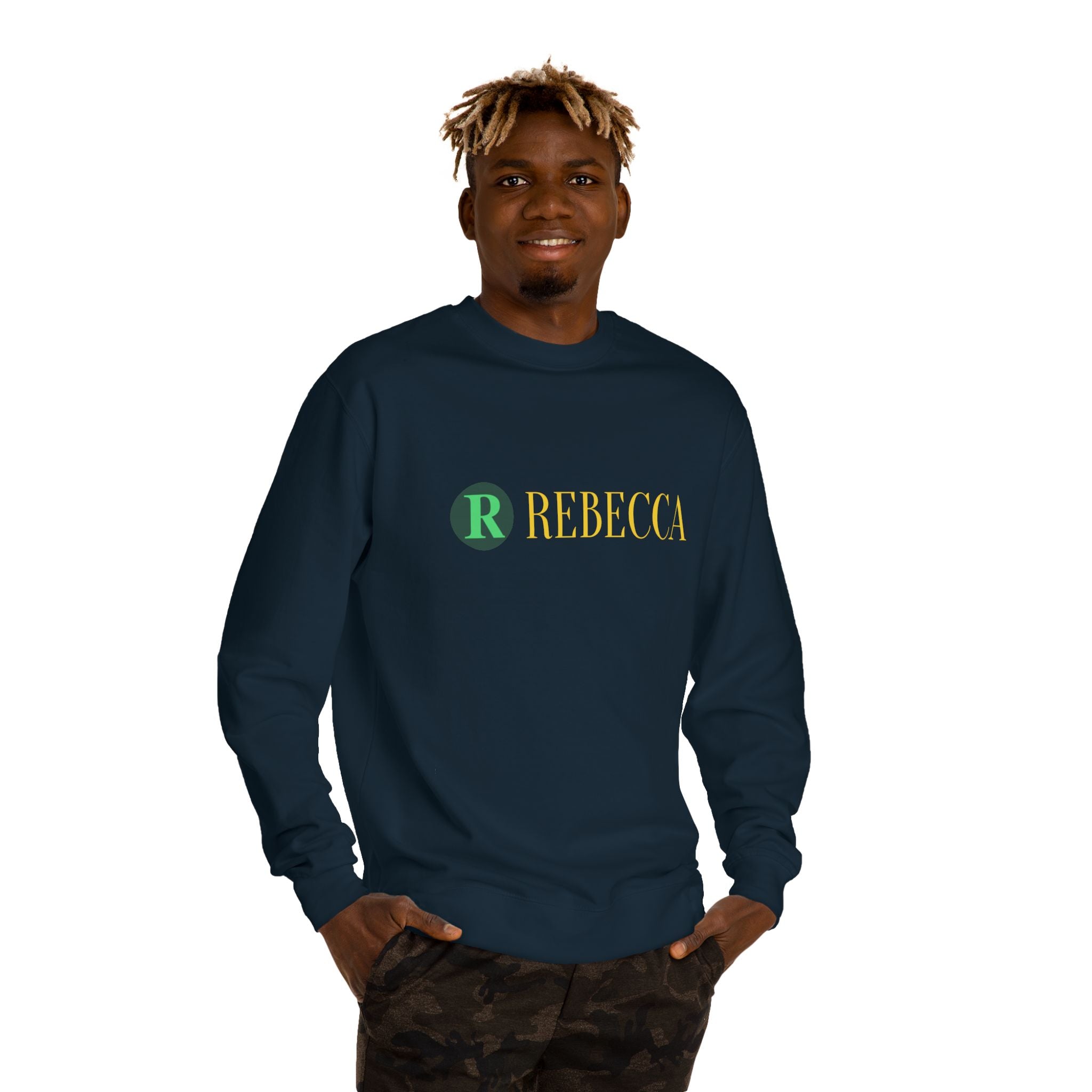 Deer Graphic Sweatshirt — 'Rebecca' Personalized Hipster Deer Crewneck