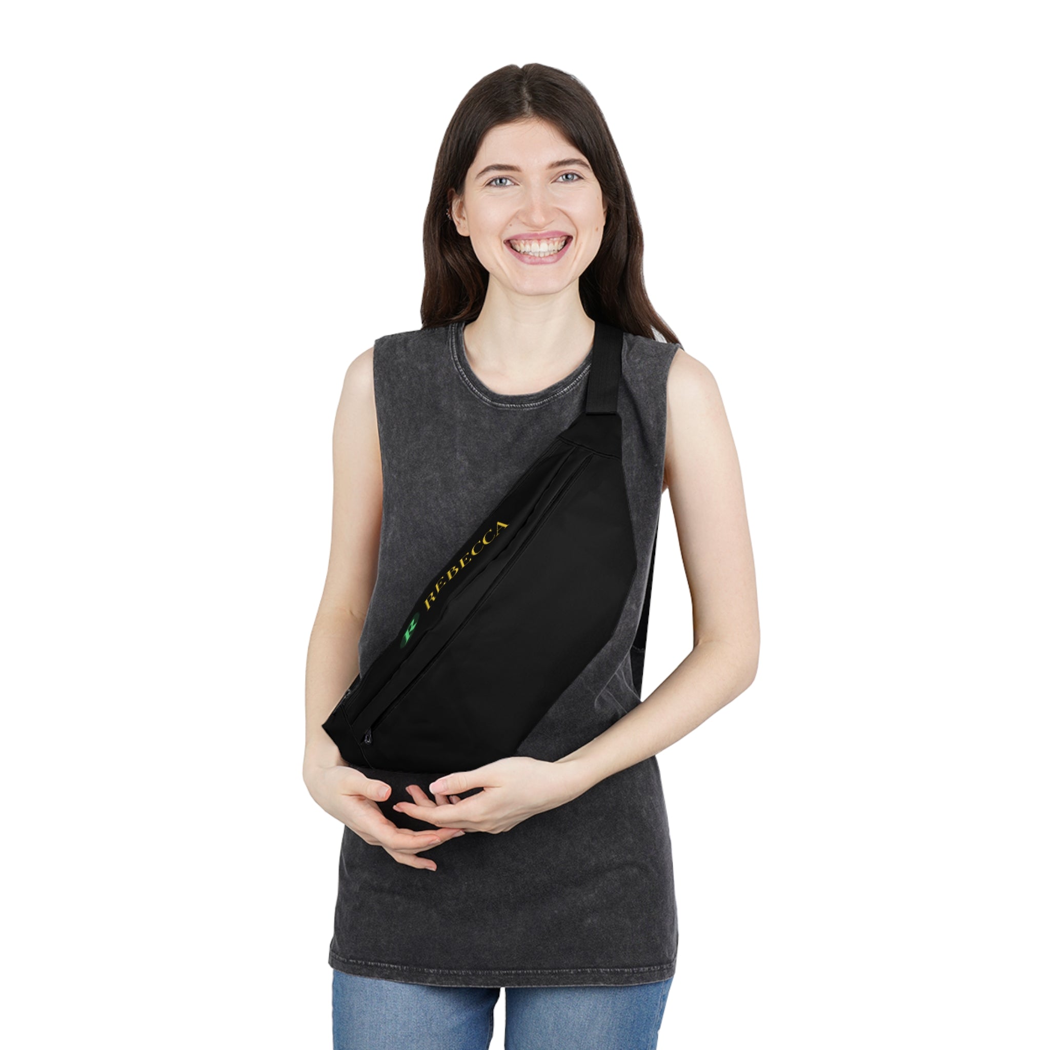 Personalized Rebecca Large Fanny Pack — Custom Monogram Waist Bag