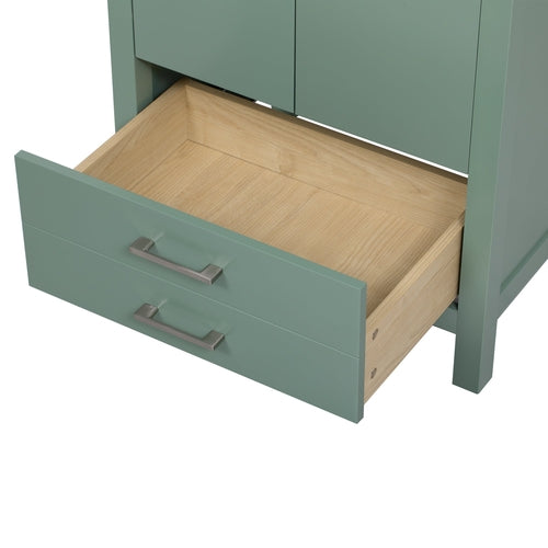 48'' Bathroom Vanity with Ceramic Sink Combo, Modern Freestanding