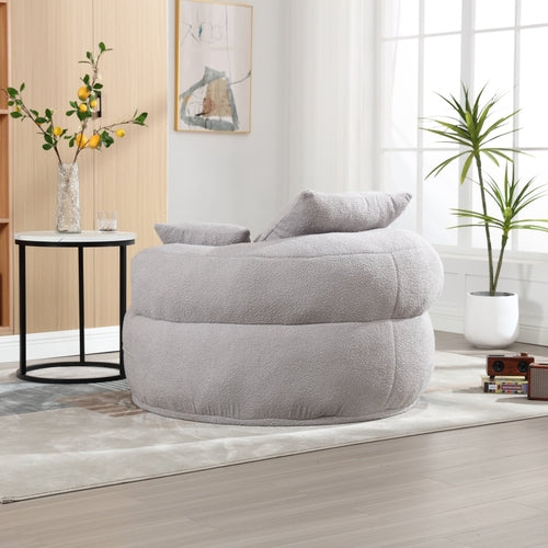 Chenille Sponge single sofa,No Assembly Required,Fluffy Modern Sleeper