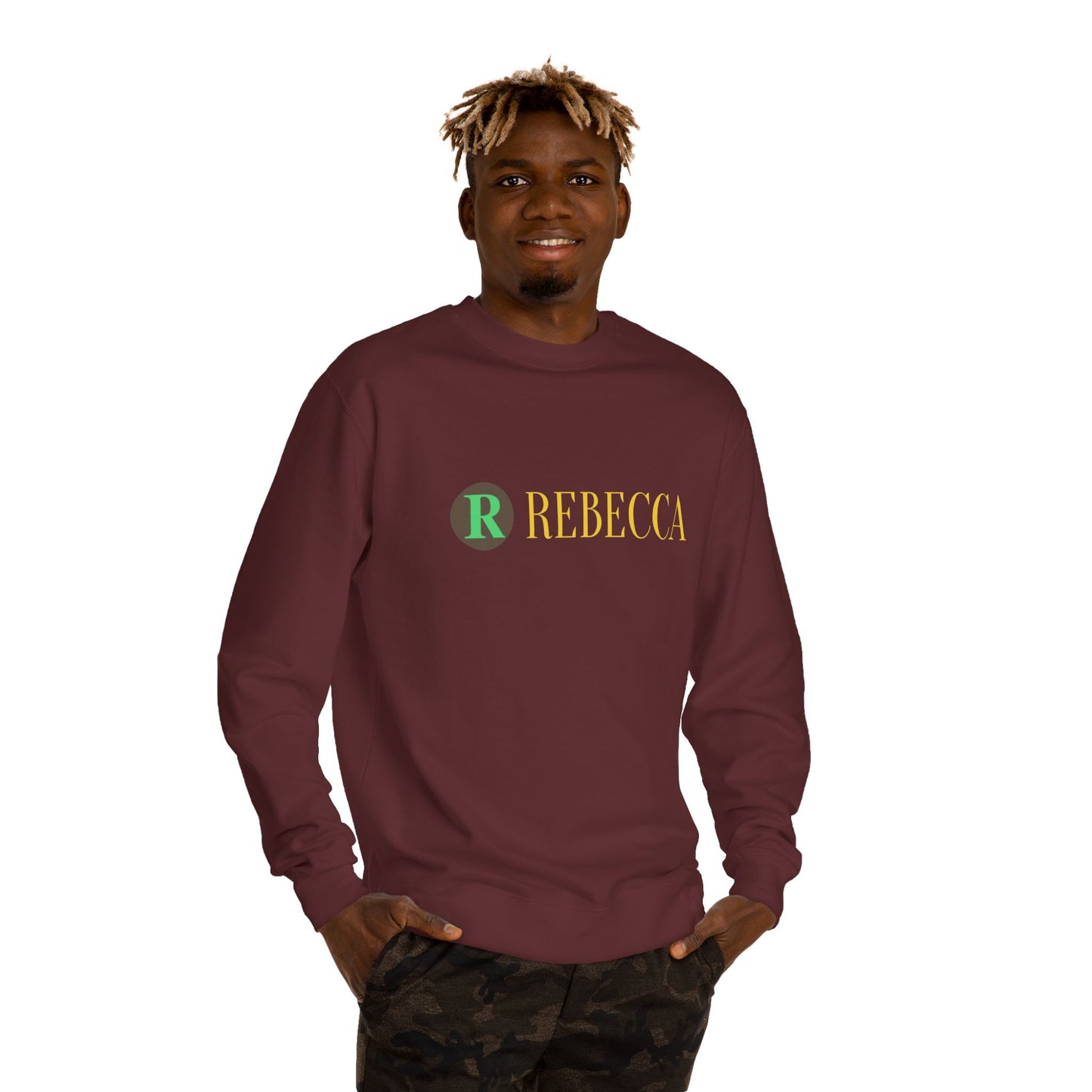 Deer Graphic Sweatshirt — 'Rebecca' Personalized Hipster Deer Crewneck