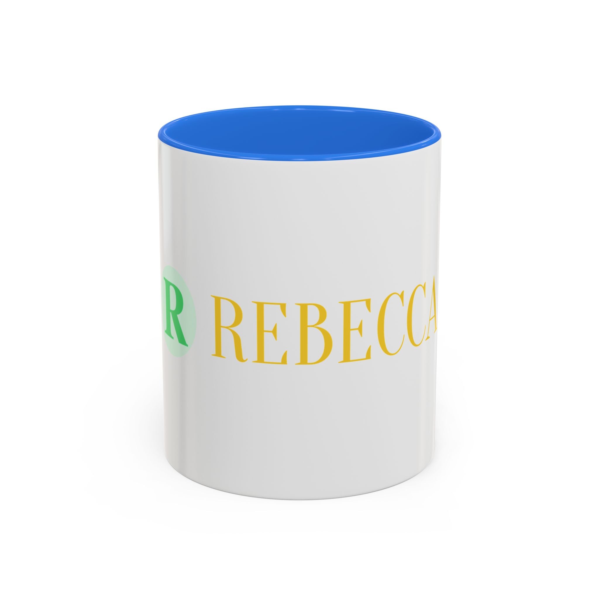 Personalized Name Coffee Mug — Colorful Rebecca Design (11oz & 15oz)