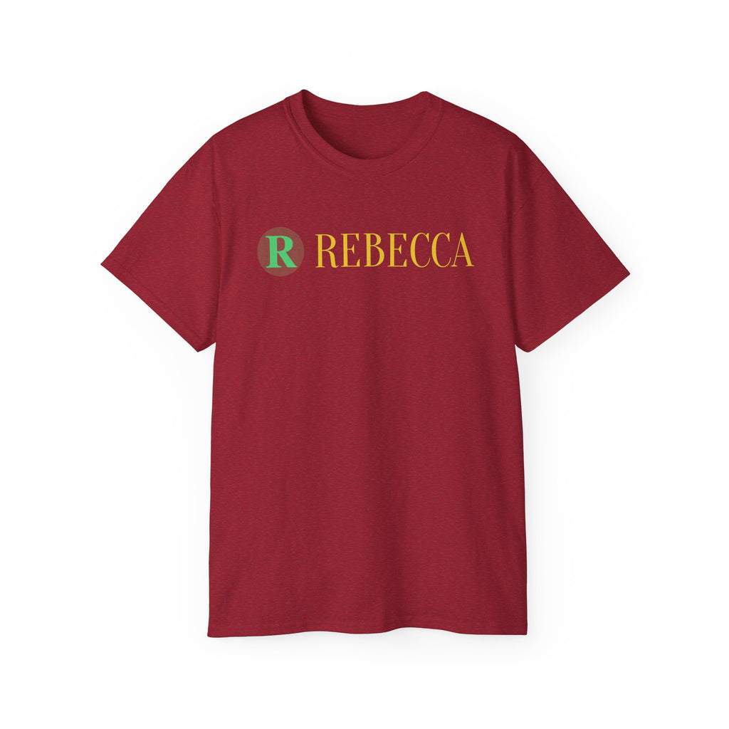 Personalized 'Rebecca' Name Tee — Simple Green & Gold Monogram T-Shirt