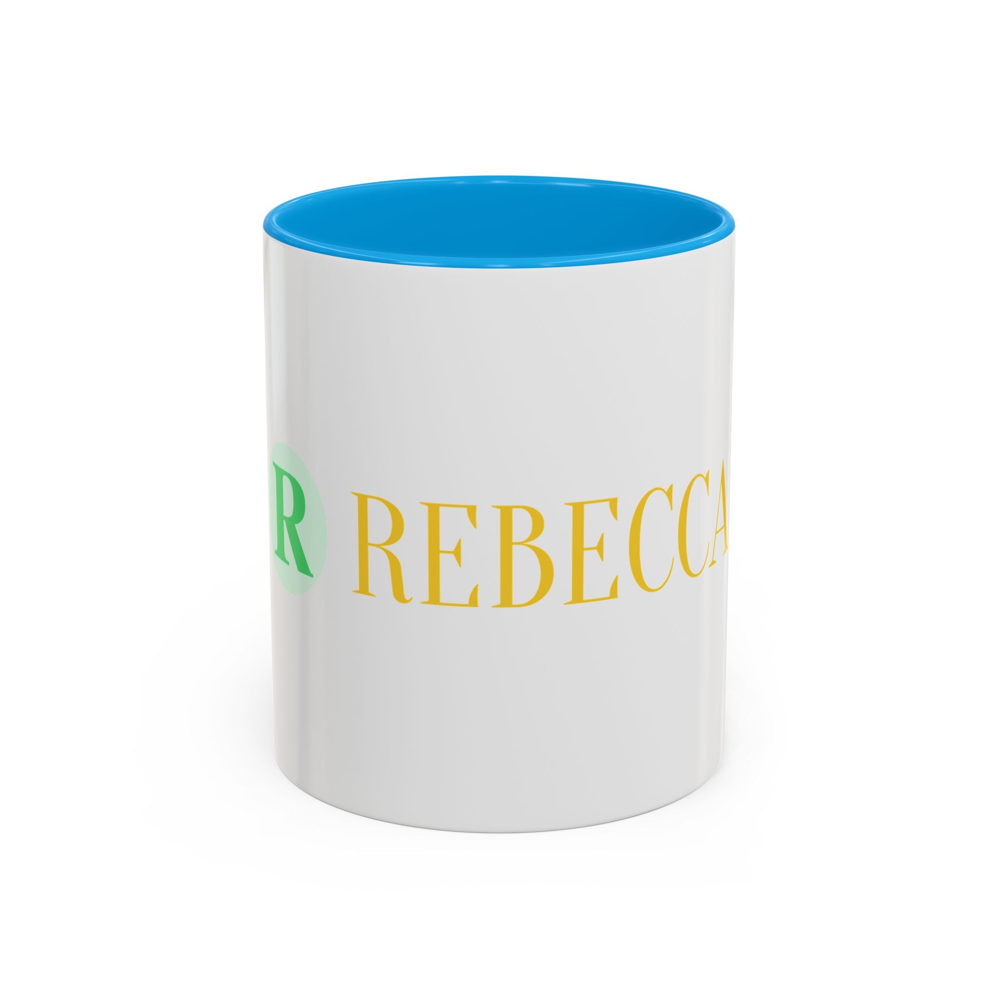 Personalized Name Coffee Mug — Colorful Rebecca Design (11oz & 15oz)