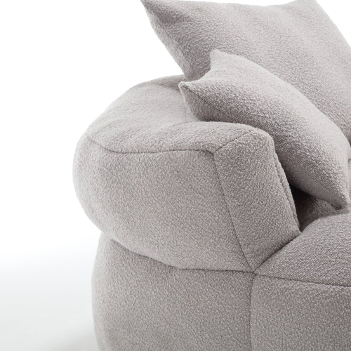 Chenille Sponge single sofa,No Assembly Required,Fluffy Modern Sleeper