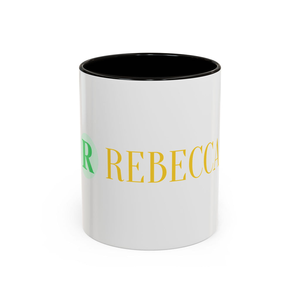 Personalized Name Coffee Mug — Colorful Rebecca Design (11oz & 15oz)