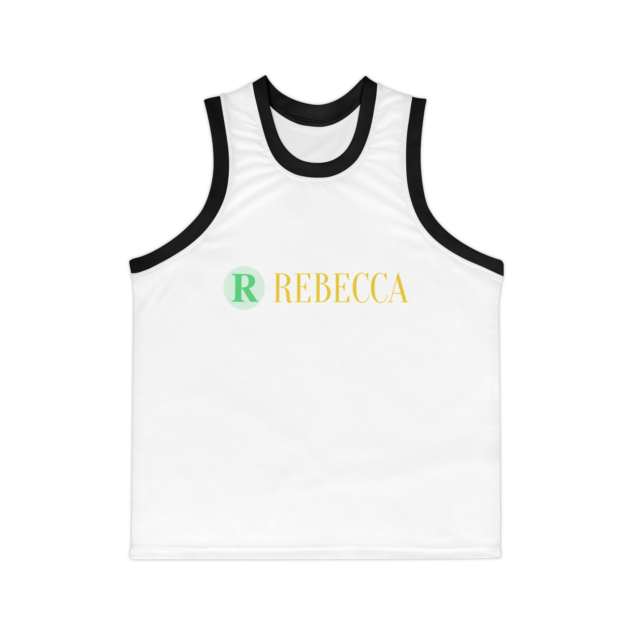 Personalized Basketball Jersey — 'Rebecca' Name & Initial Sports Tank