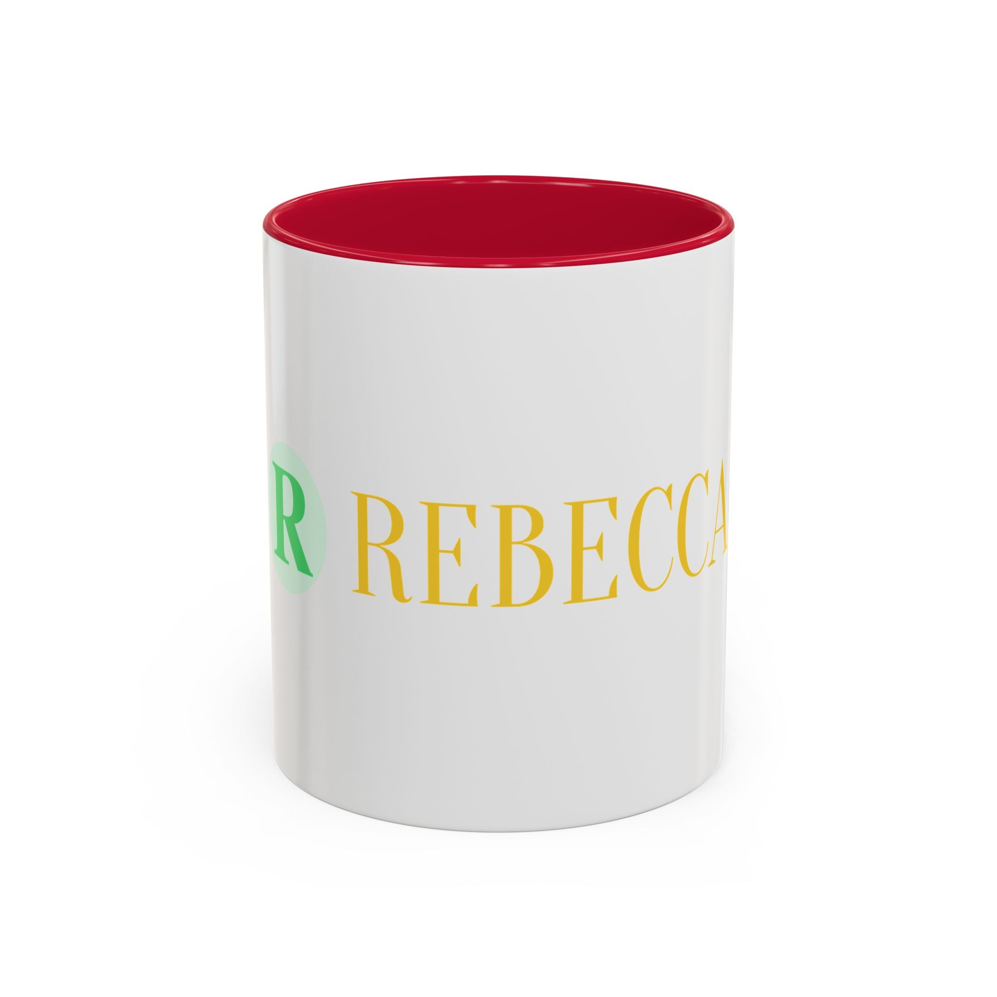 Personalized Name Coffee Mug — Colorful Rebecca Design (11oz & 15oz)