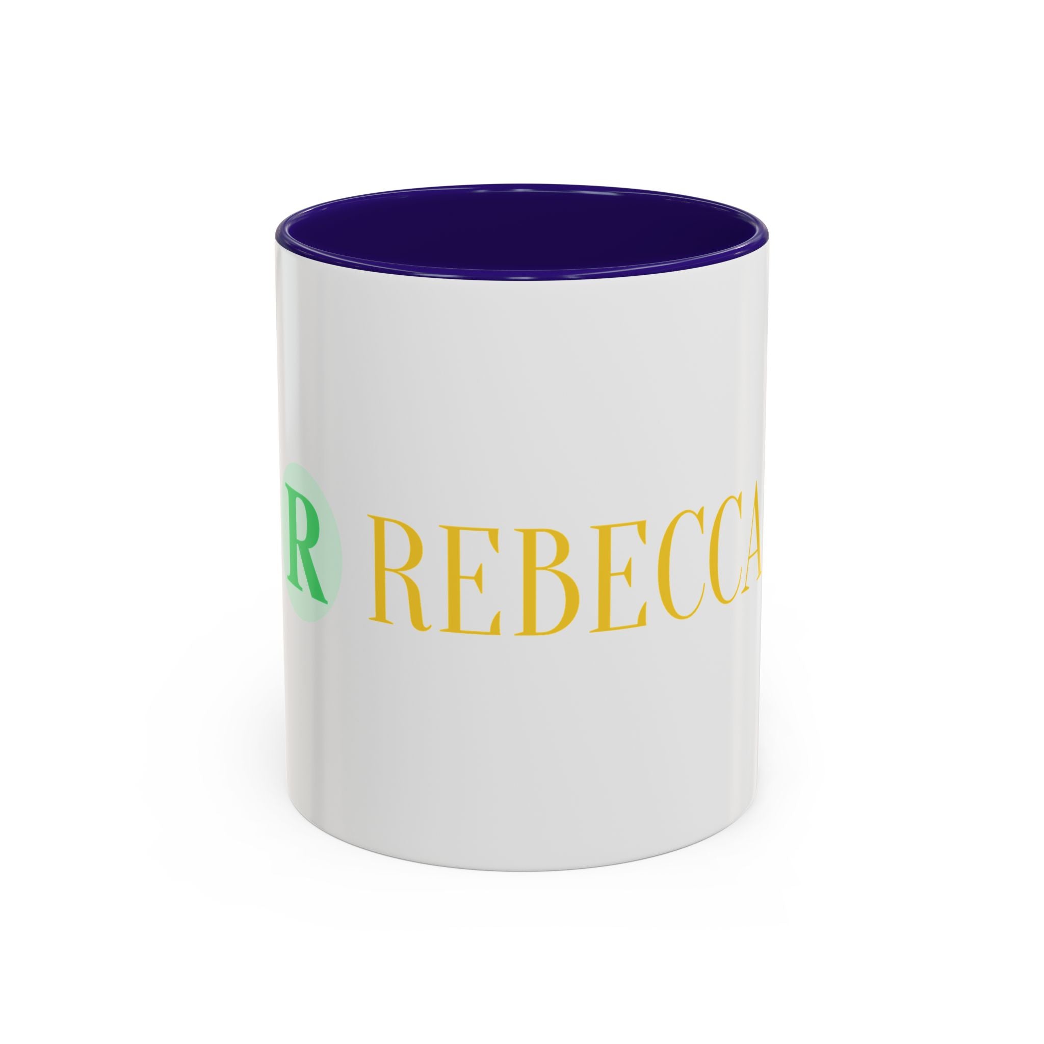Personalized Name Coffee Mug — Colorful Rebecca Design (11oz & 15oz)