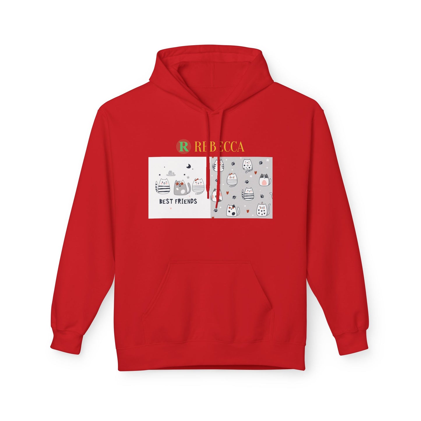 Best Friends Kawaii Cat Hoodie — Cute Cartoon Cat & Cupcake Graphic