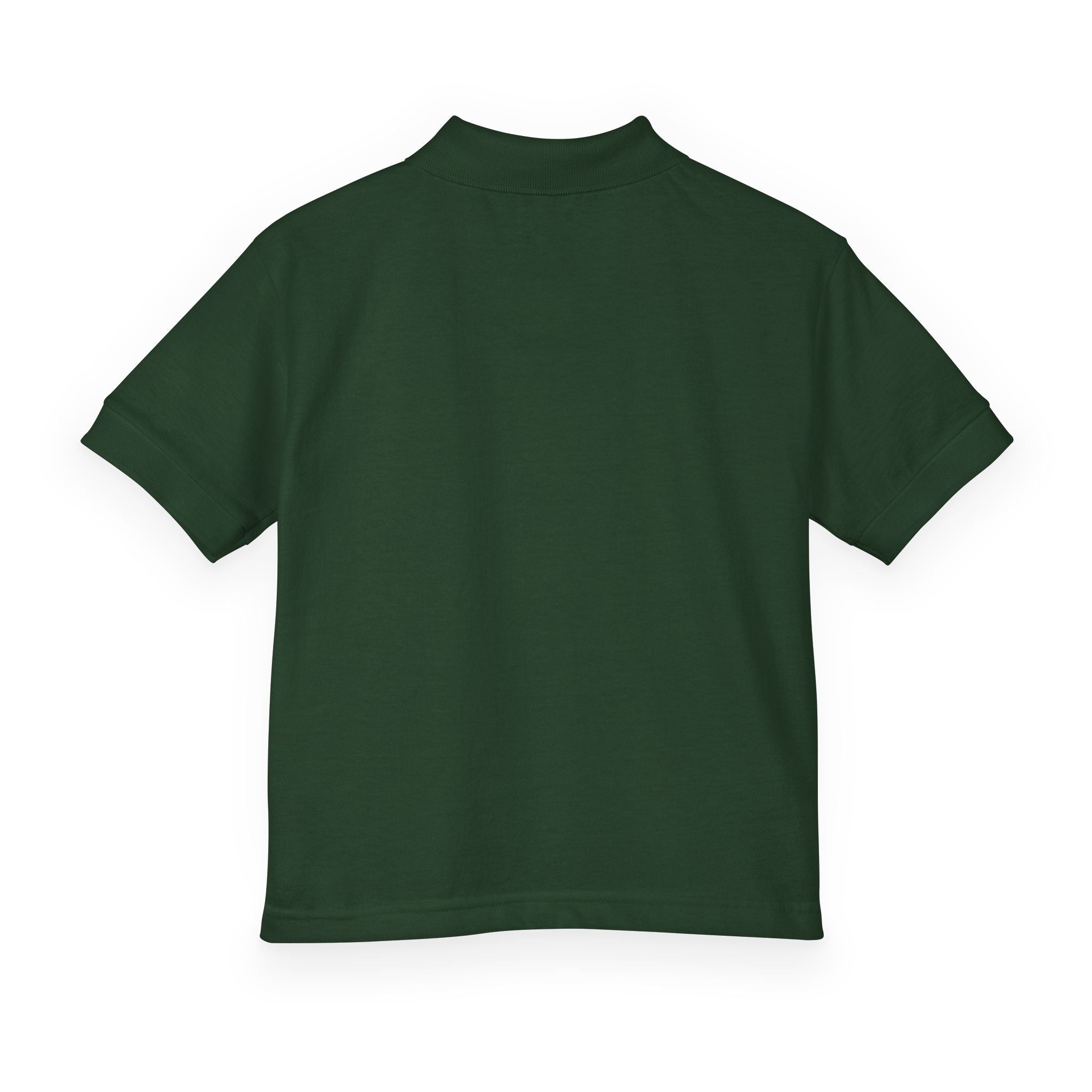 Youth Polo — Personalized ‘Rebecca’ Green Smiley Logo