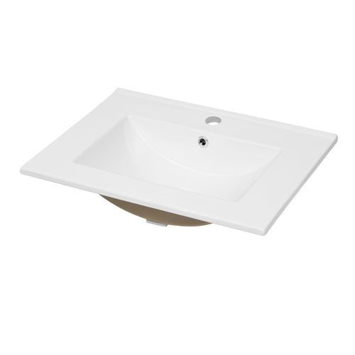 48'' Bathroom Vanity with Ceramic Sink Combo, Modern Freestanding