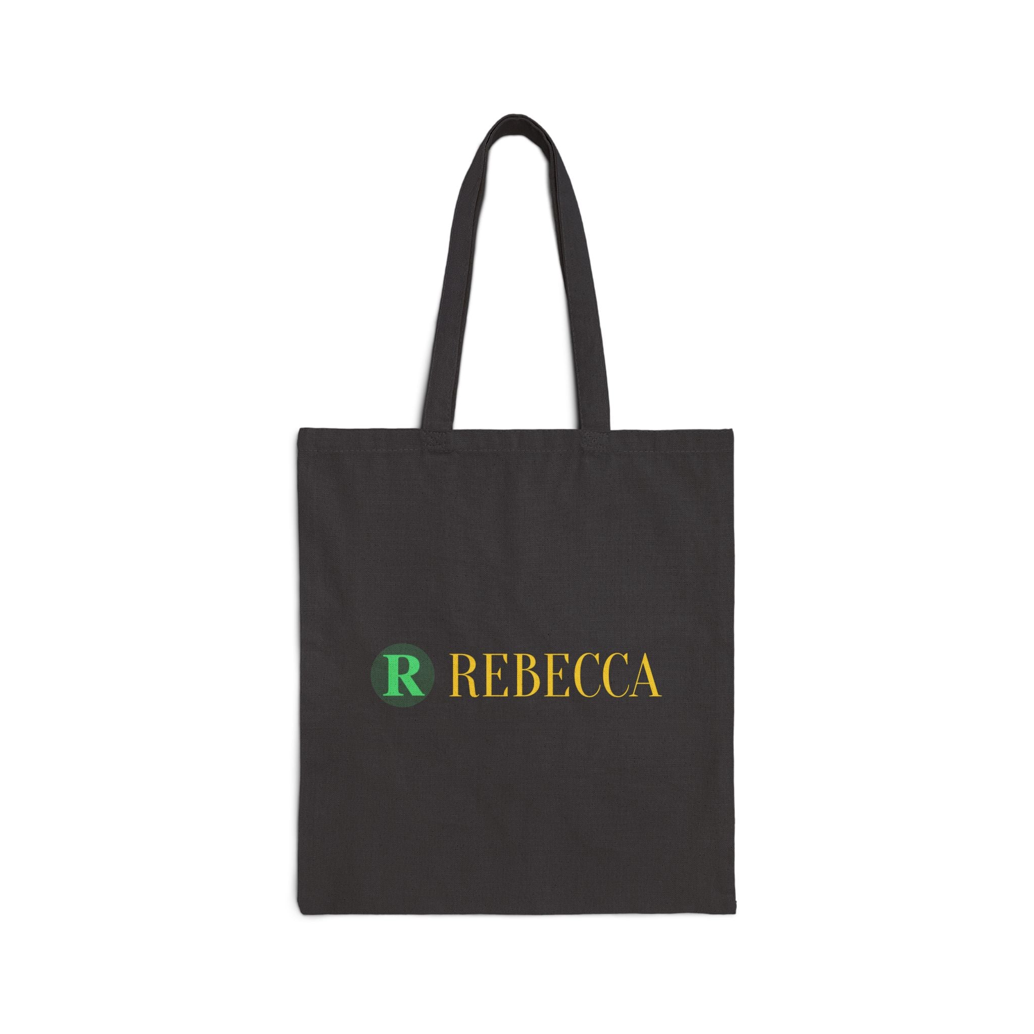Personalized Rebecca Cotton Tote Bag — Monogram Initial & Name Canvas Shopper