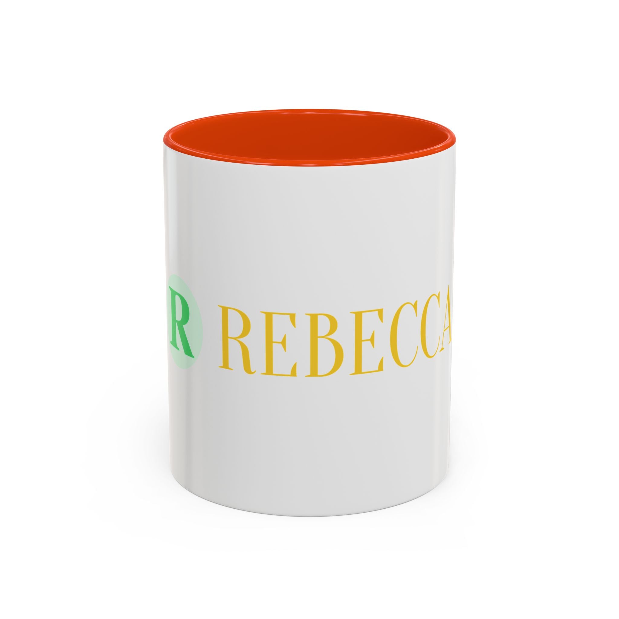 Personalized Name Coffee Mug — Colorful Rebecca Design (11oz & 15oz)