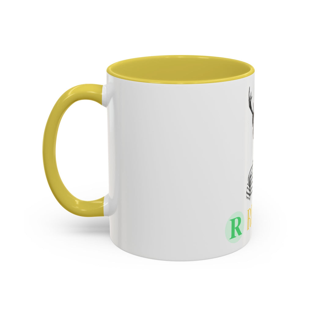 Personalized Deer Head Mug — Custom Name Colorful Ceramic Coffee Cup (11oz/15oz)