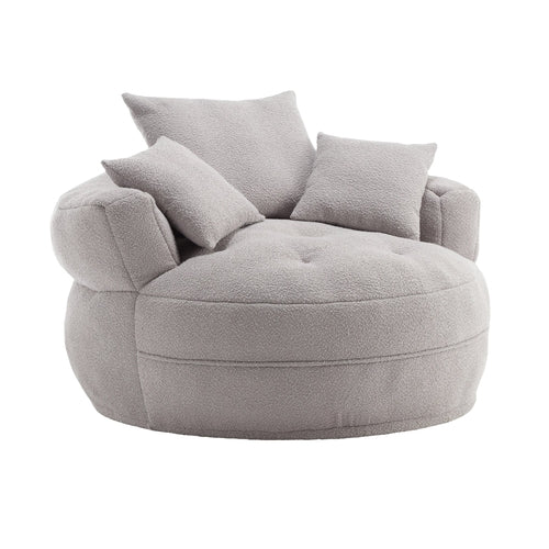 Chenille Sponge single sofa,No Assembly Required,Fluffy Modern Sleeper